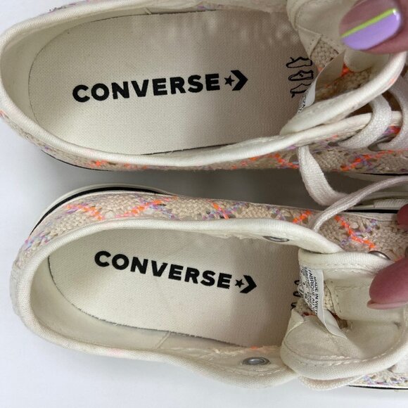 CONVERSE | Chuck Taylor All Star Platform Boho Crochet Wmns 8 Cream - Picture 9 of 11